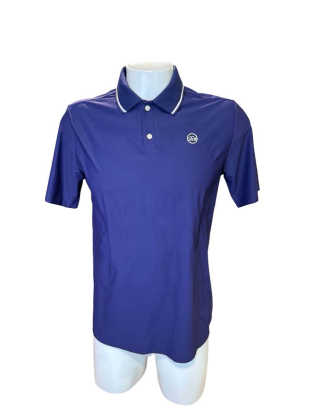 Men's Good Good Golf Midnight Textured Polo XL Blue White